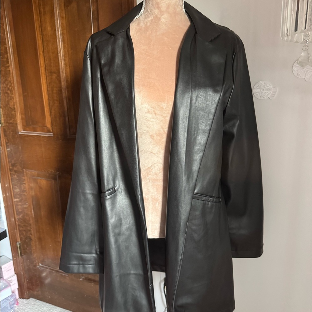 Cerule Black Vegan Leather Women's Jacket